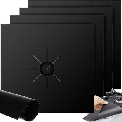 ShineGuard™ — Protectores Reutilizáveis para Fogão | Conjunto de 4 Peças para Ajudar a Evitar Gordura e Resíduos.